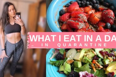 WHAT I EAT IN A DAY: QUARANTINE EDITION | Healthy Meals | Fitbit tracking | Coronavirus 2020 diet