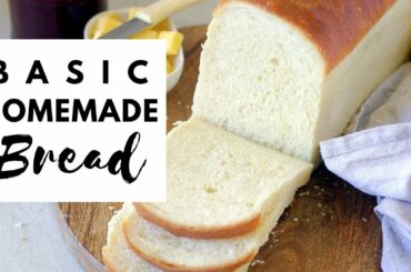 Basic Homemade White Bread Recipe in 4 simple steps