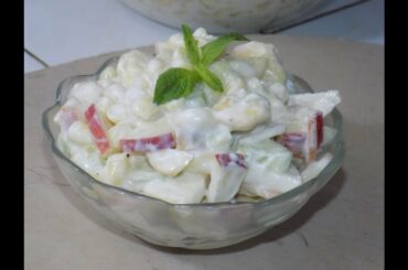 Macaroni & Fruit Salad Recipe - Mix Creamy Salad with Macaroni
