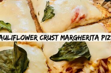 Cauliflower Crust Margherita Pizza Recipe | Easy & Low-Cal | ThymeWithApril