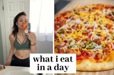 what i eat in a day when i have all day to cook // vegan pizza + more