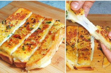 Garlic Cheese Bread Stick | Easy Bread Snacks Recipe | Cheese Bread Without Oven| Tasty Bread Snacks