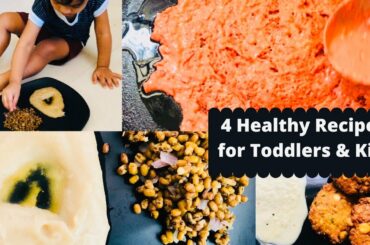 4 Healthy Recipes | Toddlers & Kids | Green Gram Salad | Ulunthu Kali | Beetroot Dosa | Masala Vada