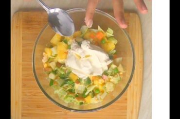 Quick very easy and healthy Russian salad/By pk food in uk with Kiran