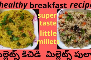 Millets recipes in telugu/little millets kichidi recipes/ healthy weightloss millets recipes/