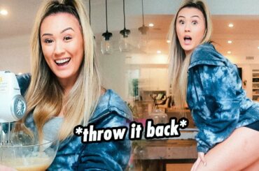 learning how to throw it back 🍑+ making banana bread