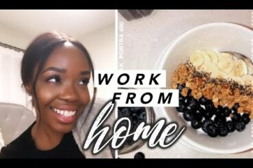 VLOG: my work from home morning routine + healthy meal ideas