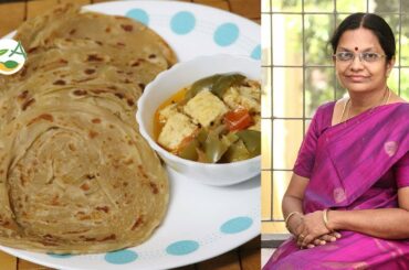 சுலபமாக செய்யலாம் சத்தான கோதுமை பரோட்டா! | Wheat parotta in Tamil? | Wheat parotta recipe