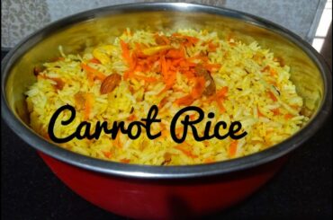 Carrot Rice | carrot rice recipe | Simple Lunch Recipe At Home