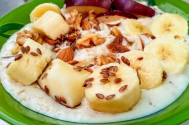 Milk Oats Recipe/ Quick & Easy Healthy Breakfast / Less Cholesterol/ Weight Loss Breakfast Recipe