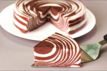 ZEBRA BREAD PUDDING RECIPE | EGGLESS & WITHOUT OVEN