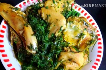 HOW TO COOK OKAZI/SPINACH SOUP//EASY AND HEALTHY RECIPE