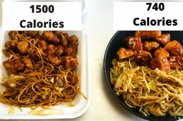 Healthy Panda Express Orange Chicken and Chow Mein | Lighten Up Series | Low Calorie Meals