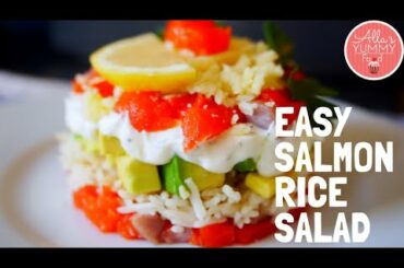 Easy Layered Salmon & Rice Salad Recipe