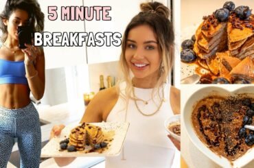 EASY 5 minute HEALTHY Breakfast Ideas *weight loss*