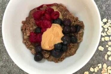 Chocolate Oatmeal healthy breakfast شوفان
