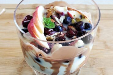 Healthy Fruit Custard recipe | quick and easy dessert |