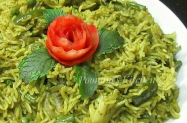 Palak Pulao Recipe (Spicy) - Healthy & Spicy Palak Pulao Recipe -Spinach rice recipe - Spinach Pulao