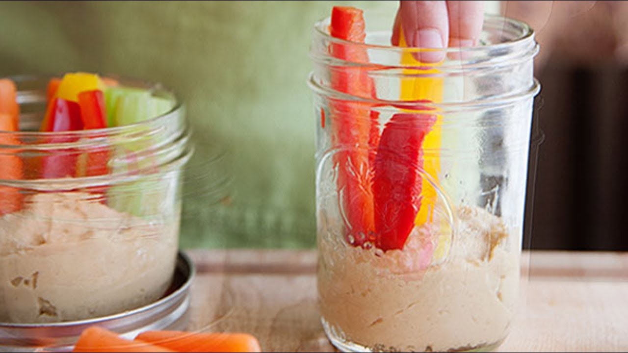 Hummus Snack Jars | Easy & Healthy Snack Hummus Snack Jars | Easy & Healthy Snack