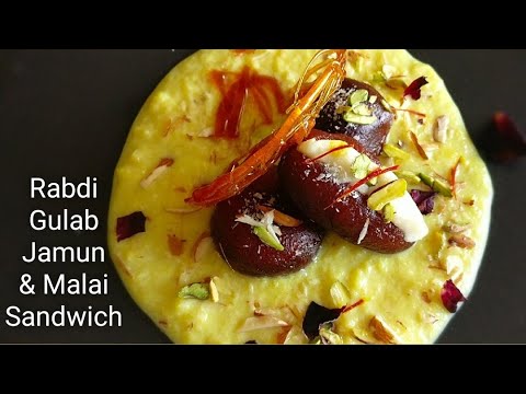 Rabdi Gulab Jamun Recipe | Malai Sandwich Recipe | Instant Rabdi | Stuffed Gulab Jamun Rabdi Gulab Jamun Recipe | Malai Sandwich Recipe | Instant Rabdi | Stuffed Gulab Jamun