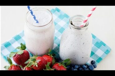 Homemade Yogurt Drinks with Real Fruit - Healthy Snack