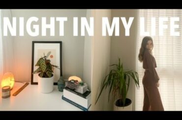 Night in my life: current favorites, making vision boards, easy + healthy dinner recipe!