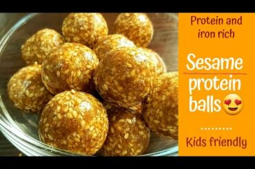 Lockdown ൽ കഴിക്കാൻ ഒരു  healthy snack|Healthy Sesame protein ball to have while lockdown at home|