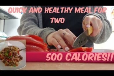 500 CALORIES - QUICK AND HEALTHY RICE MEAL FOR TWO