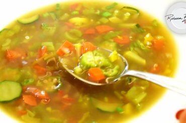 BEST Clear Vegetable Soup Recipe with Bone Broth in 15 Minutes