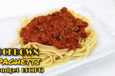 BUDGET LOCKDOWN RECIPE: Spaghetti | Easy Quarantine Recipe (Survival~ Healthy Recipe for Family)