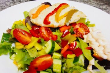 Grilled  chicken & healthy vegetable  salad/diet recipe