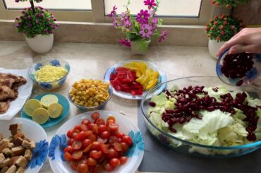 Easy healthy salad full of vitamins