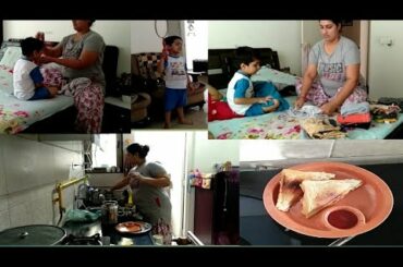 Life in LOCKDOWN... Indian morning breakfast routine vlog.... sandwich recipe....Dhakad Jatni Vlogs