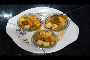 Bas 5 minute me bnaye healthy breakfast. Easy, delicious and healthy breakfast Fruit chat recipe.