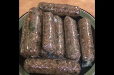 Skinless longganisa with spinach 👍🏻healthy food😊