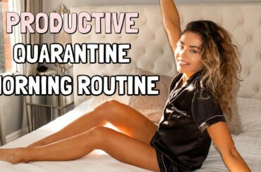 Quarantine Morning Routine | self care, Healthy food & workout