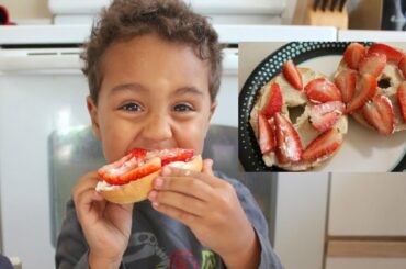 Easy Strawberry and Cream Cheese Bagel Recipe: Healthy Snacks For Kids
