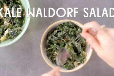 Healthy salad recipe | Tasty & healthy | Kale waldorf salad 🥗