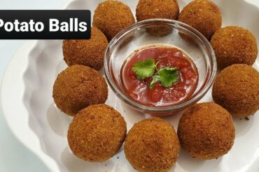 How To Make Crispy Potato Balls | Delicious & Healthy Tiffin Snack | Written Recipe