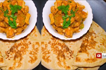 Pita bread and peanut Butter Chicken || Lunch Recipe