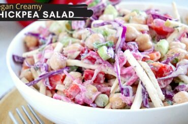 Creamy Vegan Chickpea Salad With Probiotics