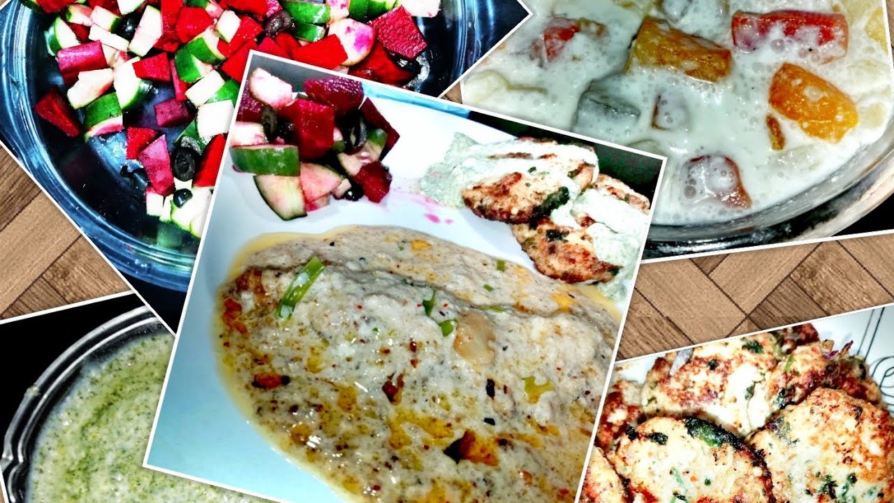 Best recipe for lunch (chicken creamy fillets, chicken kbab,salads) Best recipe for lunch (chicken creamy fillets, chicken kbab,salads)