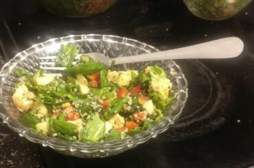 Healthy Paneer Salad, a quick and easy meal.