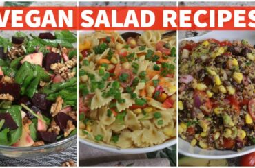 3 Healthy Vegan Salad Recipes/ Quarantine Vegan Meals