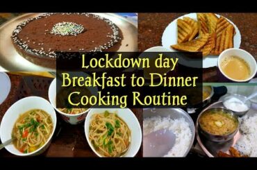 LOCKDOWN DAYS Routine/Indian mom Breakfast  to dinner Routine/ Simple Potato Sandwich/Thopka recipe