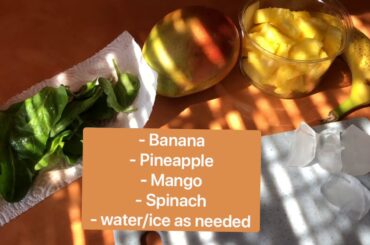 HEALTHY GREEN SMOOTHIE // Recipe for vitamin boost or weight loss