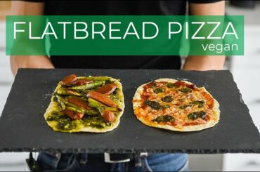 HOW TO MAKE FLATBREAD PIZZA AT HOME | EASY VEGAN RECIPE | COOKING IN QUARANTINE