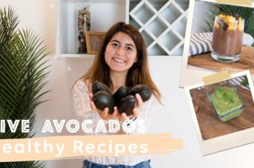 5 Avocado Easy & Healthy Recipes - From breakfast to dinner | Mousse, Pudding, Stuffed avocado&more