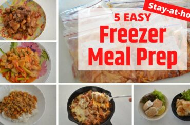 FREEZER MEAL PREP ⭐️5 easy Recipe⭐️Stay-At-Home🏠 (EP171)