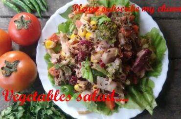 Vegetables Salad.Easy and healthy brunch recipe.easy diet recipe